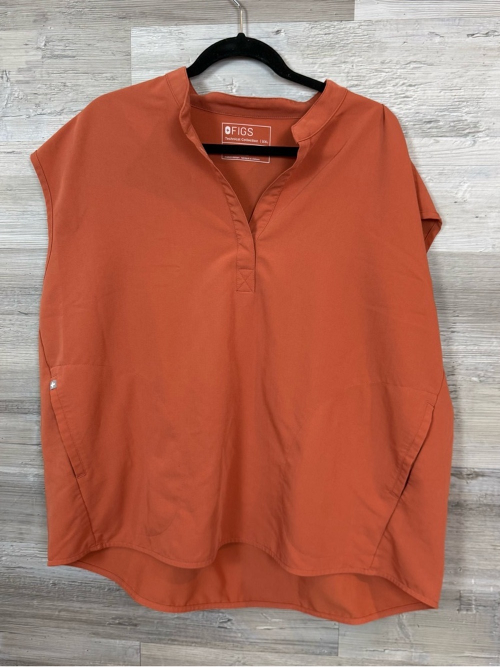 FIGS Rafaela Oversized Scrub Top - Technical Collection - XXL - Burnt Orange